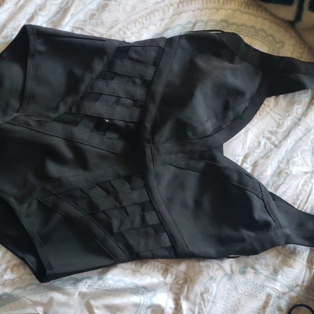 Black one piece bikini